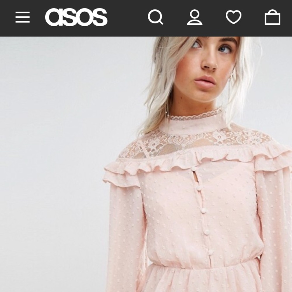 ASOS True Decadence Chiffon Layered Ruffle Dress